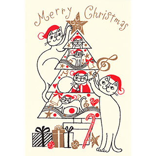 クリスマスカード【しあわせいっぱい、メリークリスマス！】* おかべてつろう
